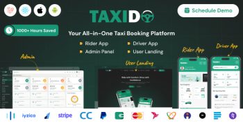 Taxido - InDriver | Uber Clone | Taxi Booking with Cab | Rental | Bidding | Parcel - Laravel Admin