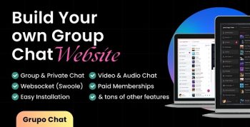 Grupo Chat - Chat Room & Private Chat - Video Chat & Audio Chat - Group Video Chat - PHP Chat Code