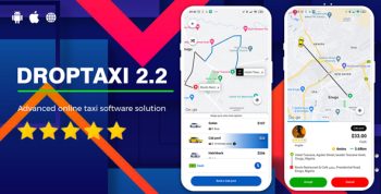 Droptaxi white label mobile taxi app software script