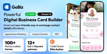 GoBiz - vCard SaaS - Digital Business Card Builder + NFC Card
