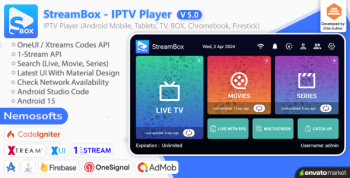 StreamBox - IPTV Player for Android, TV, Mobile, Tablets, Firestick & Chromebook