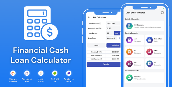 Financial Cash Loan Calculator with AdMob Ads Android Financial Cash Loan Calculator with AdMob Ads Android