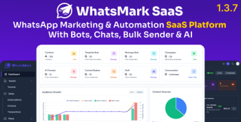 WhatsMarkSaaS - WhatsApp Marketing & Automation SaaS Platform with Bots, Chats, Bulk Sender & AI