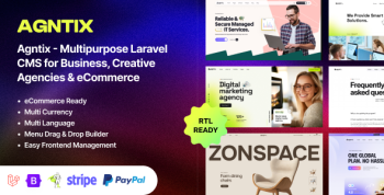 Agntix - Multipurpose Laravel CMS for Business, Portfolio, Creative Agencies & eCommerce