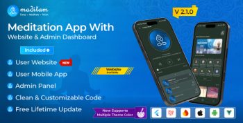 Maditam: Best Meditation App with web admin | Daily Meditations App | Music app with web admin