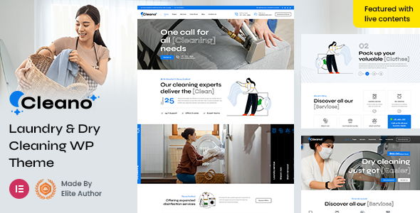 Cleano - Dry Cleaning & Laundry Service WordPress Theme Cleano - Dry Cleaning & Laundry Service WordPress Theme