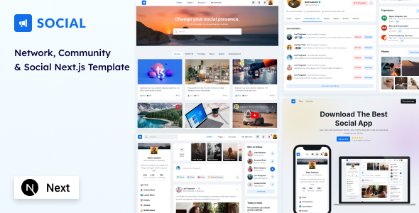 Social - Network & Community Next.js Template Social - Network & Community Next.js Template