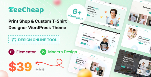 TeeCheap - Print Shop & Customize T-shirt Design Online WordPress theme TeeCheap - Print Shop & Customize T-shirt Design Online WordPress theme