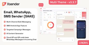 XSender - Bulk Email, SMS and WhatsApp Messaging Application [SAAS]