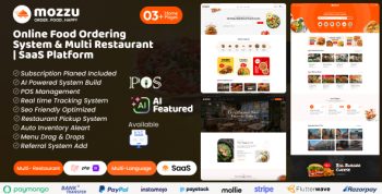 Mozzu - AI Based Online Food Ordering System & Multi-Restaurant with SaaS