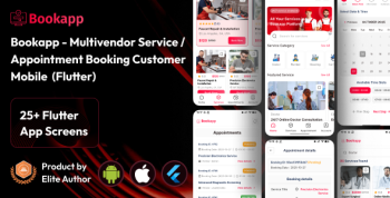 Bookapp - Multivendor Service / Appointment Booking Mobile App for Customers (Flutter)