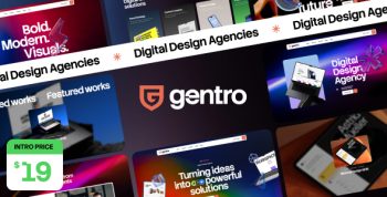 Gentro – Digital Design Agencies WordPress Theme