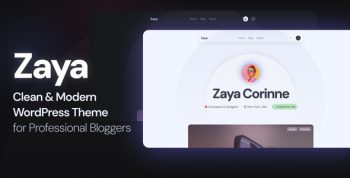 Zaya - Modern Personal Blog Wordpress Theme
