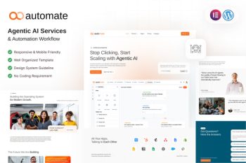 Automate - Agentic AI & Automation Workflow Elementor Template Kit