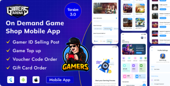 Gamers Arena - On Demand Game Shop Cross Platform Mobile Application