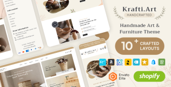KraftiArt - Furniture, Art & Crafts Shopify Theme