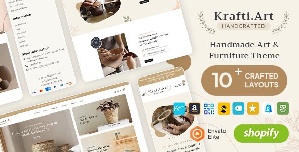 KraftiArt - Furniture, Art & Crafts Shopify Theme KraftiArt - Furniture, Art & Crafts Shopify Theme