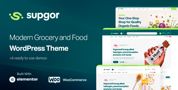 Supgor - Grocery Store and Food WordPress Theme Supgor - Grocery Store and Food WordPress Theme