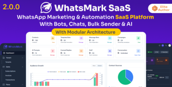 WhatsMarkSaaS - WhatsApp Marketing & Automation SaaS Platform with Bots, Chats, Bulk Sender & AI
