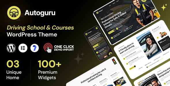 Autoguru - Driving School WordPress Theme Autoguru - Driving School WordPress Theme