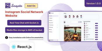 Snapta Web – Instagram Clone Social Network Website with Admin Panel