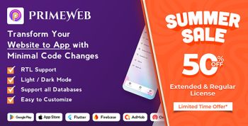 PrimeWeb - Website to App with WebView & Native Features | Web View App | Web to App