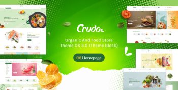 Crudo - Organic & Food Shopify Theme with AI (Theme Block)