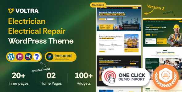 Voltra - Electrician Electrical Repair WordPress Theme Voltra - Electrician Electrical Repair WordPress Theme